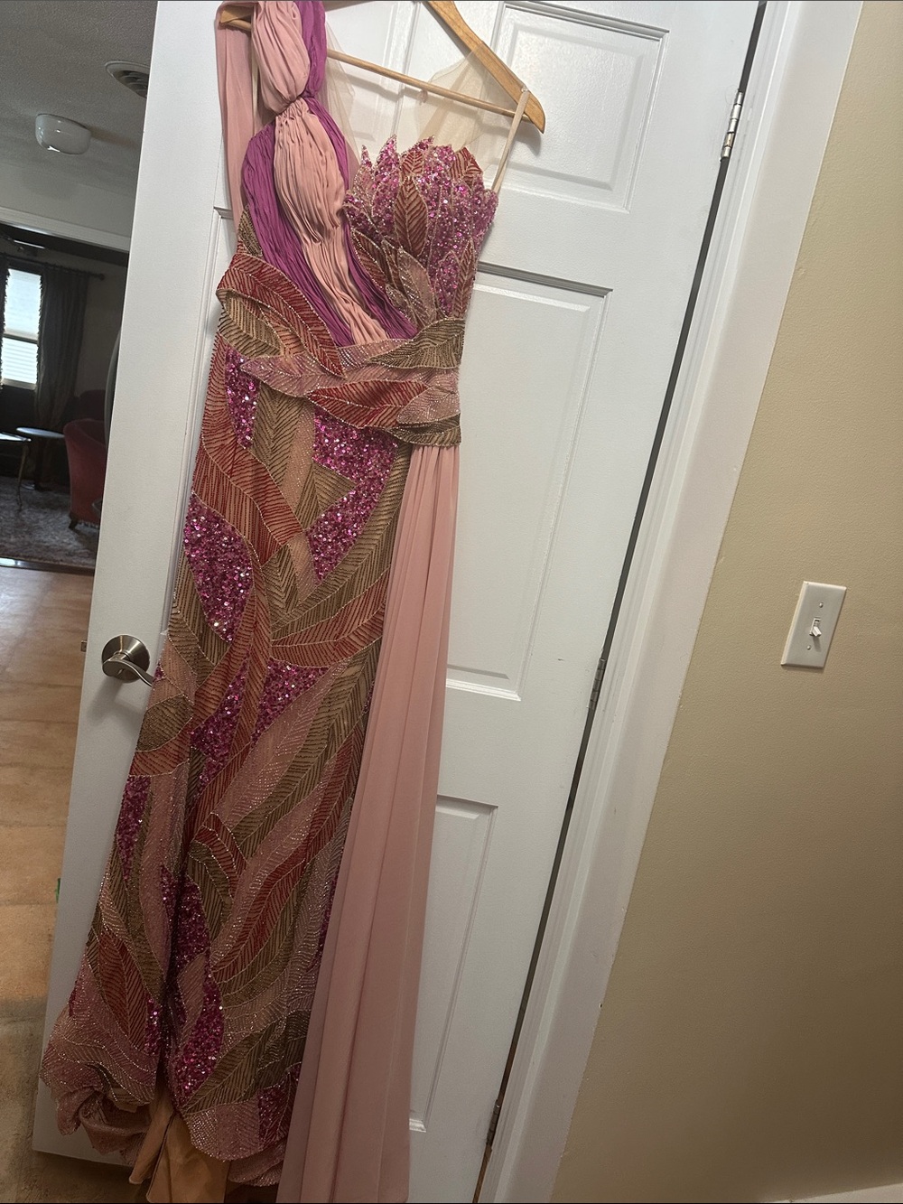Beautiful elegant gown that was handmade.